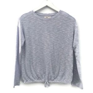 Stitch Fix Crew Top Light Blue Size 12/14 Large Bixby Nomad Cinched Hem